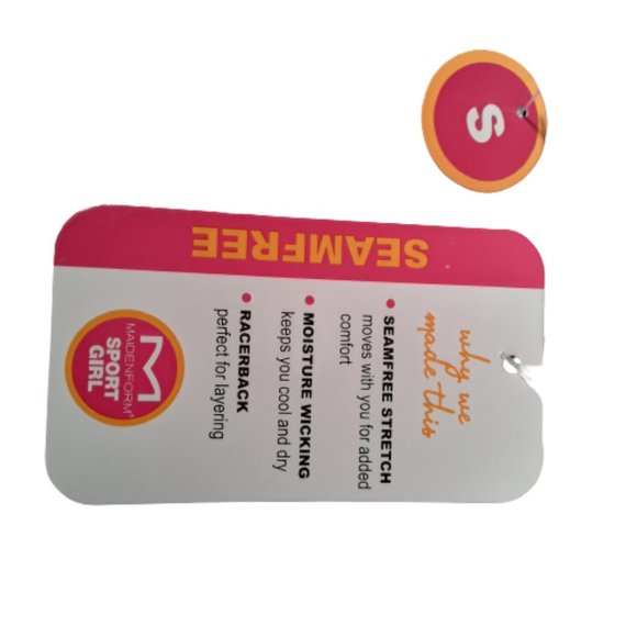 Maidenform Girls White SEAMFREE Racerback Sports Bra Size Small - Picture 4 of 4